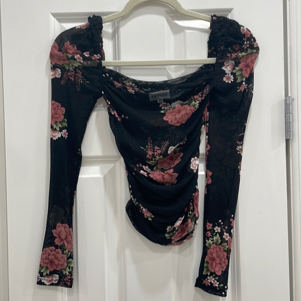 Mesh Floral Blouse